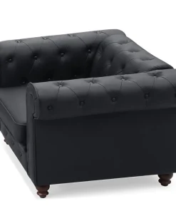 Grand fauteuil Chesterfield Noir