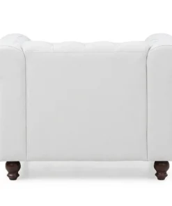Grand fauteuil Chesterfield Blanc