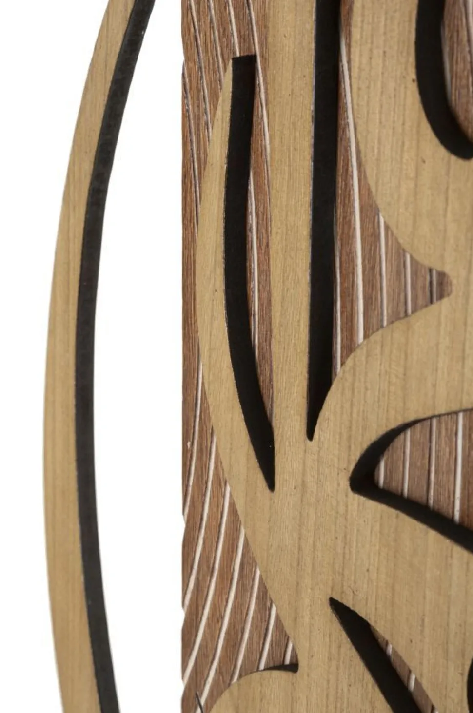Horloge murale design futuriste M.D.F Bois Naturel