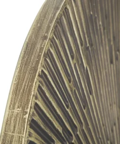 Horloge murale ronde métal bronzé