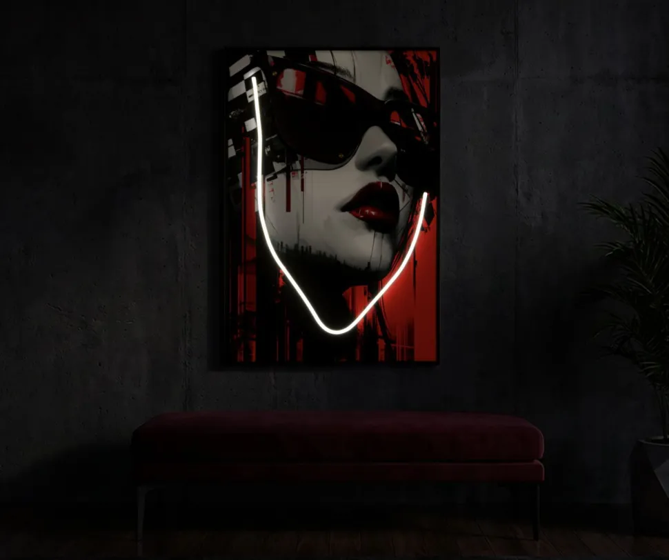 Image LED 3D en acrylique
