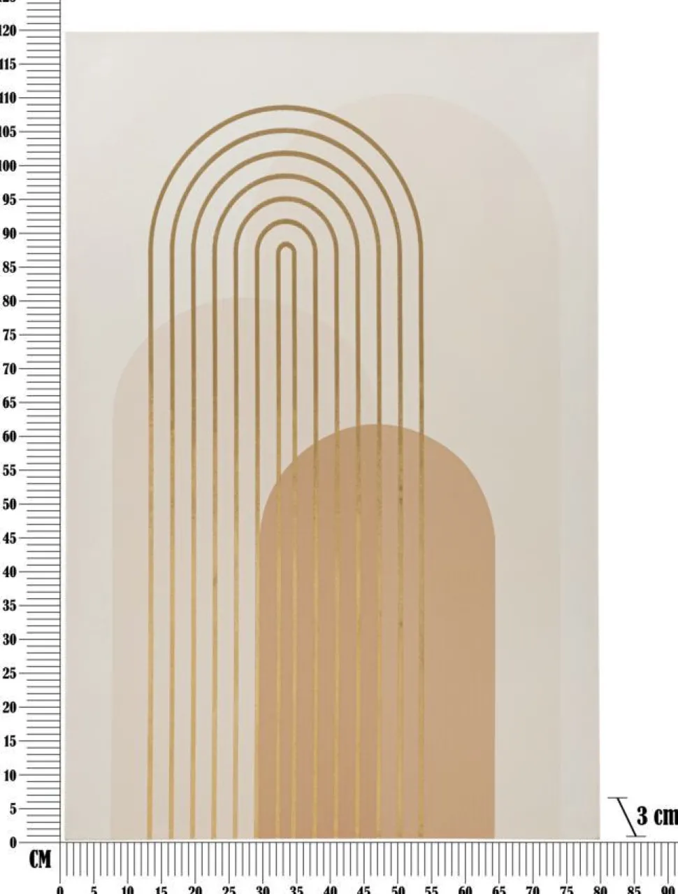 Impression sur toile abstraite encadrée Bois massif tons chaleureux décorations dorées