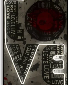 Impression sur toile LED Love Graphismes urbains et détails pop