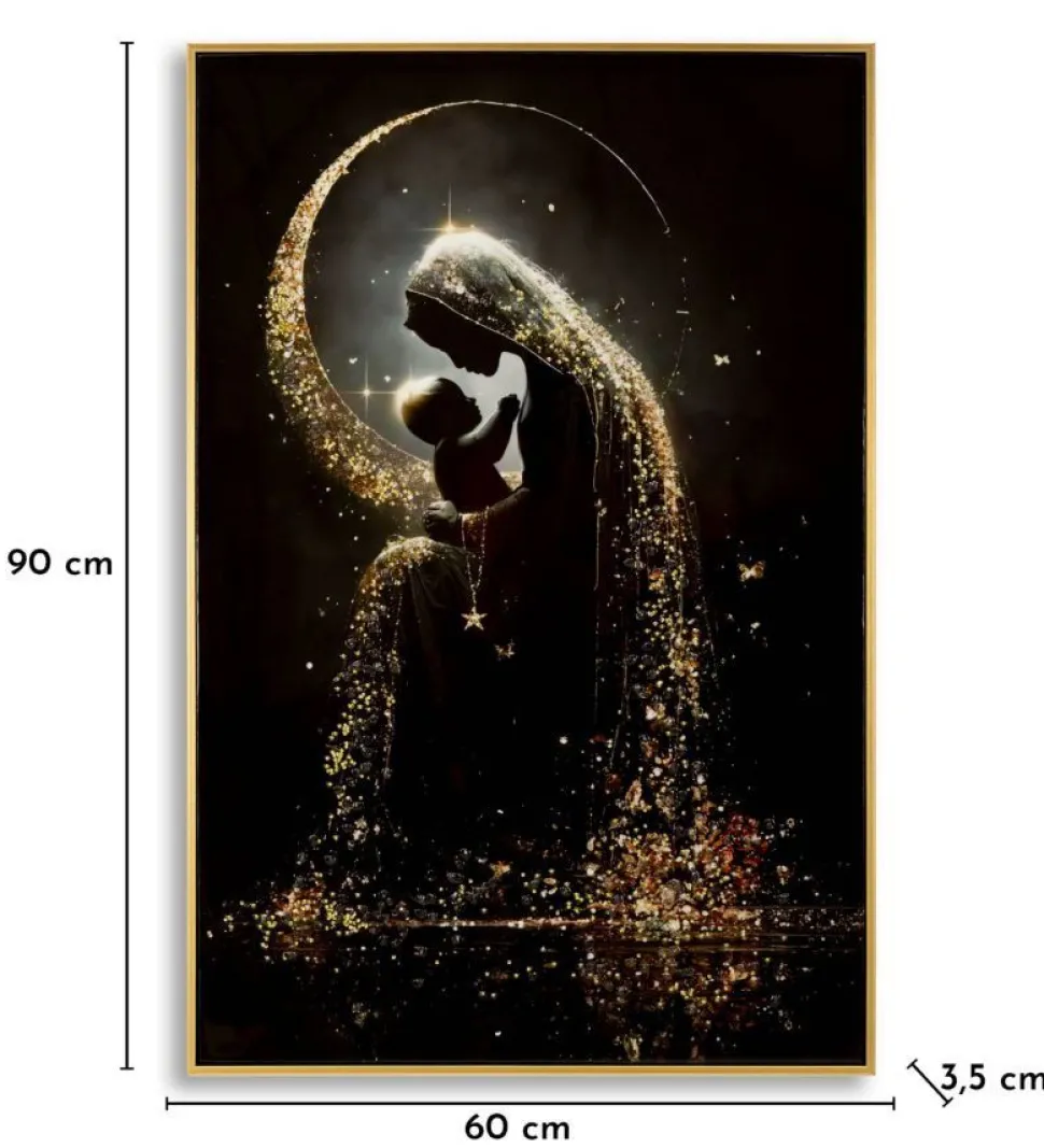 Impression sur toile maternité laquée avec cadre