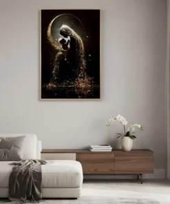 Impression sur toile maternité laquée avec cadre