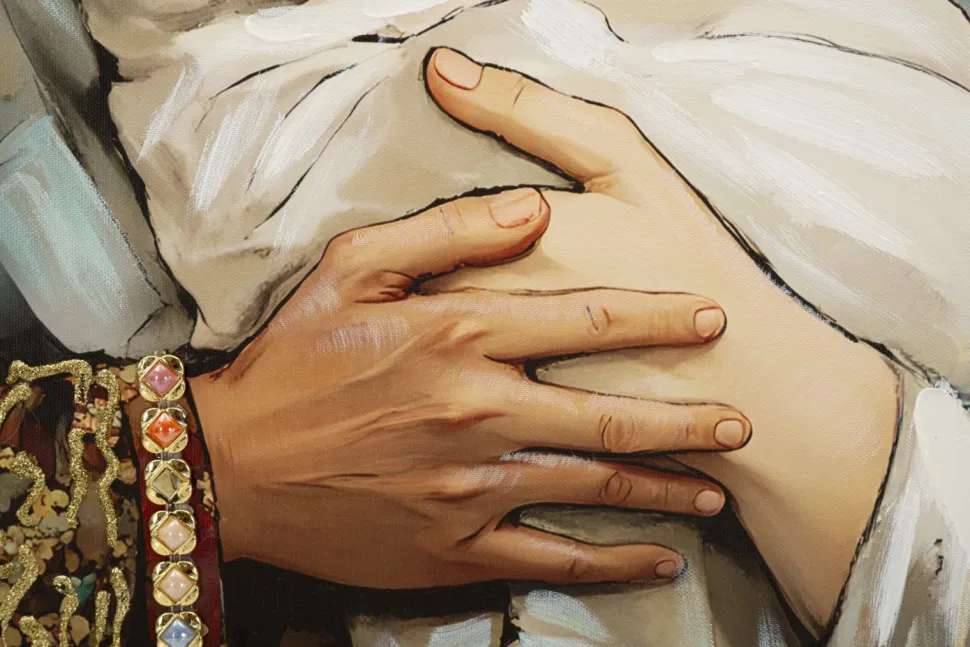 Impression sur toile Nativité Laquaré avec cadre