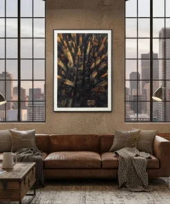 Impression sur toile New York avec cadre