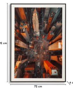 Impression sur toile New York Laqué avec cadre