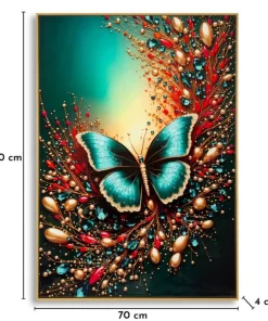 Impression sur toile Papillon Vernissé cadre 70x100