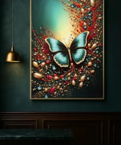 Impression sur toile Papillon Vernissé cadre 70x100