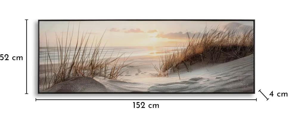 Impression sur toile paysage marin cadre noir
