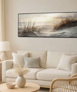 Impression sur toile paysage marin cadre noir