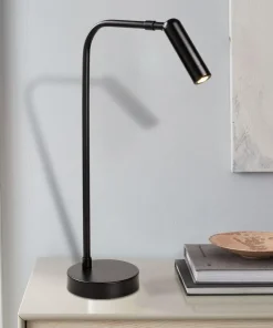 Lampe à poser une torche Faxus 47cm Métal Noir