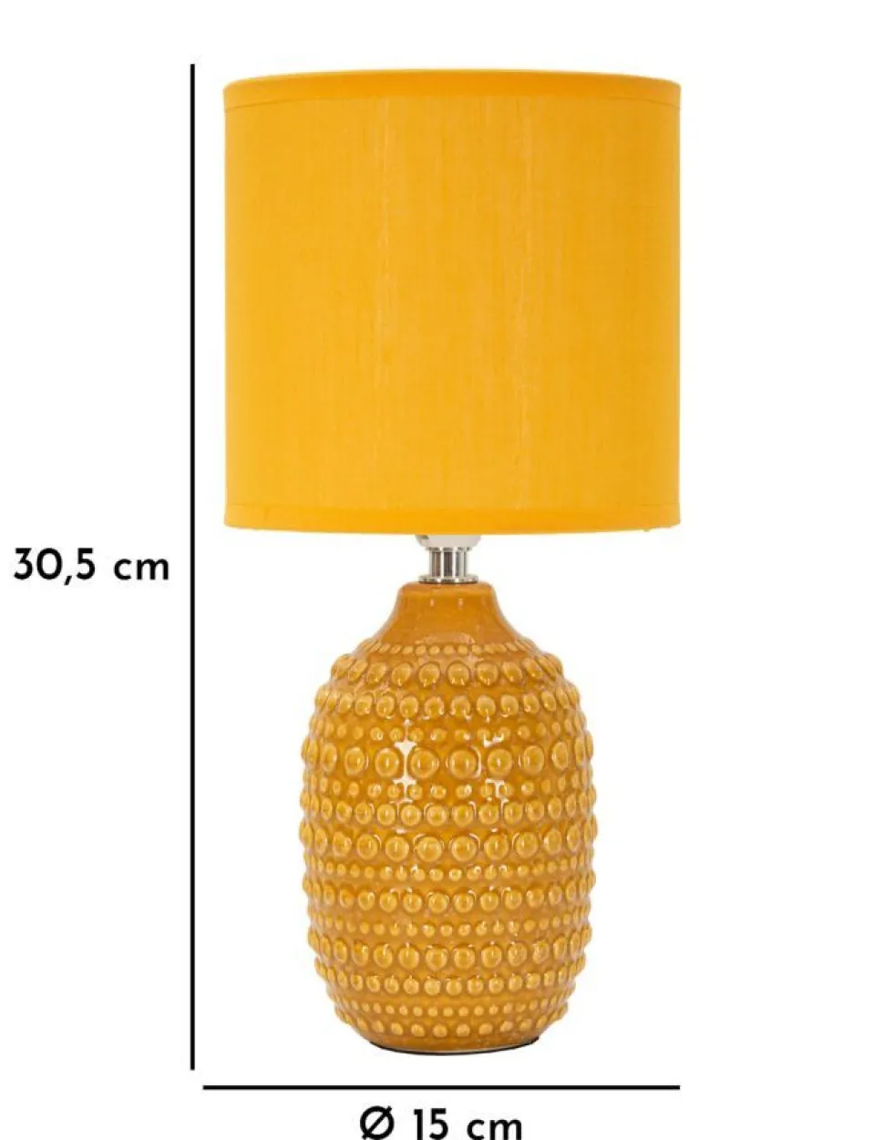 Lampe de chevet Ocre en céramique avec abat-jour Ocre