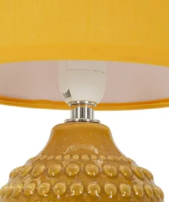 Lampe de chevet Ocre en céramique avec abat-jour Ocre