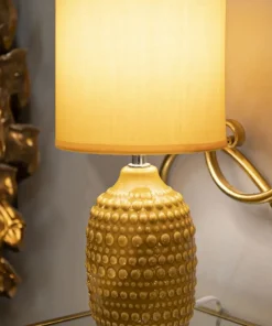 Lampe de chevet Ocre en céramique avec abat-jour Ocre