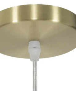 Lampe de plafond Glamy sphère en verre blanc et métal doré