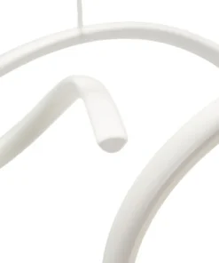 Lampe de plafond LED ondulée Uter Blanche