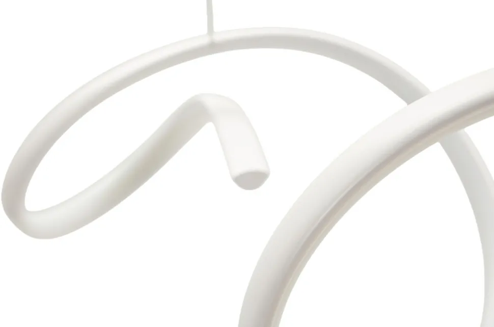 Lampe de plafond LED ondulée Uter Blanche