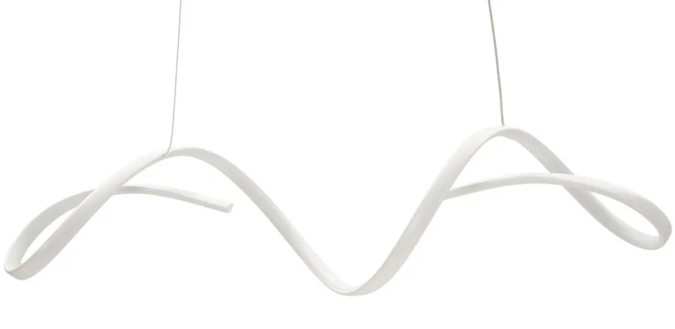 Lampe de plafond LED ondulée Uter Blanche