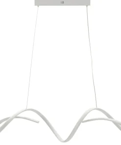Lampe de plafond LED ondulée Uter Blanche