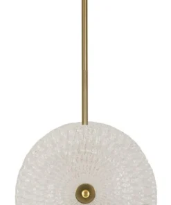 Lampe de plafond métal doré abat-jours en verre décorés reliefs