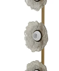 Lampe de plafond vertical Emily Verre Gris doré