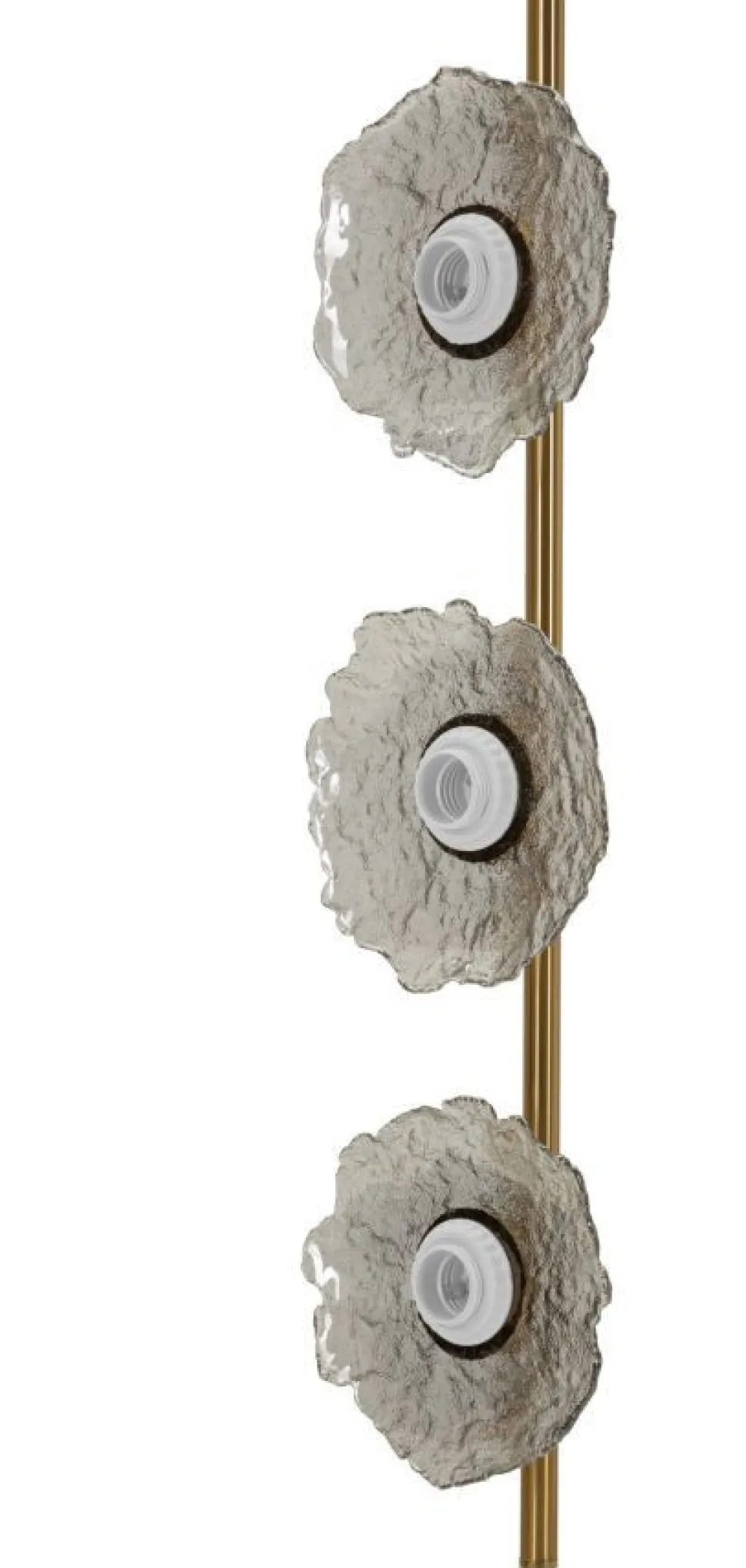 Lampe de plafond vertical Emily Verre Gris doré