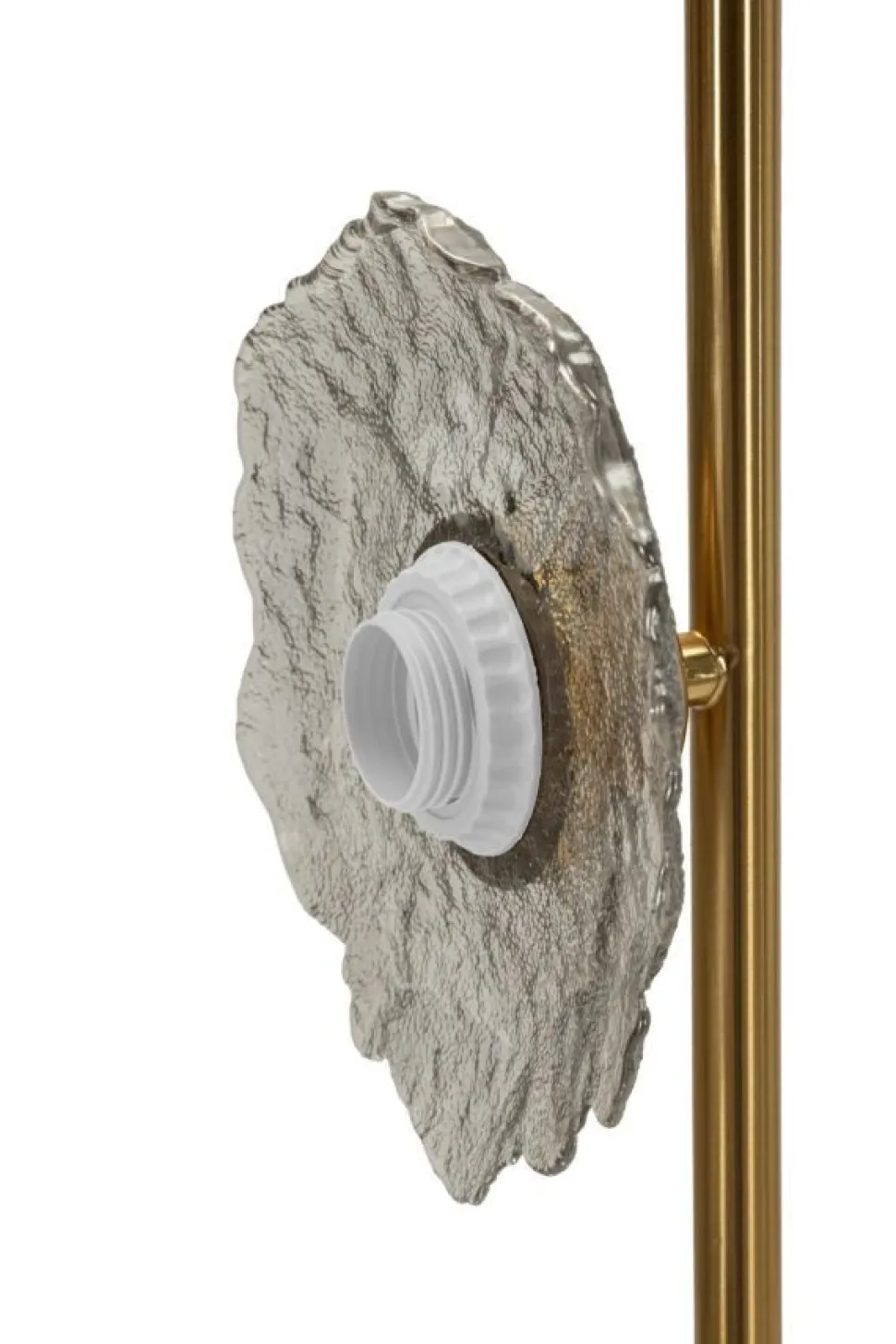 Lampe de plafond vertical Emily Verre Gris doré
