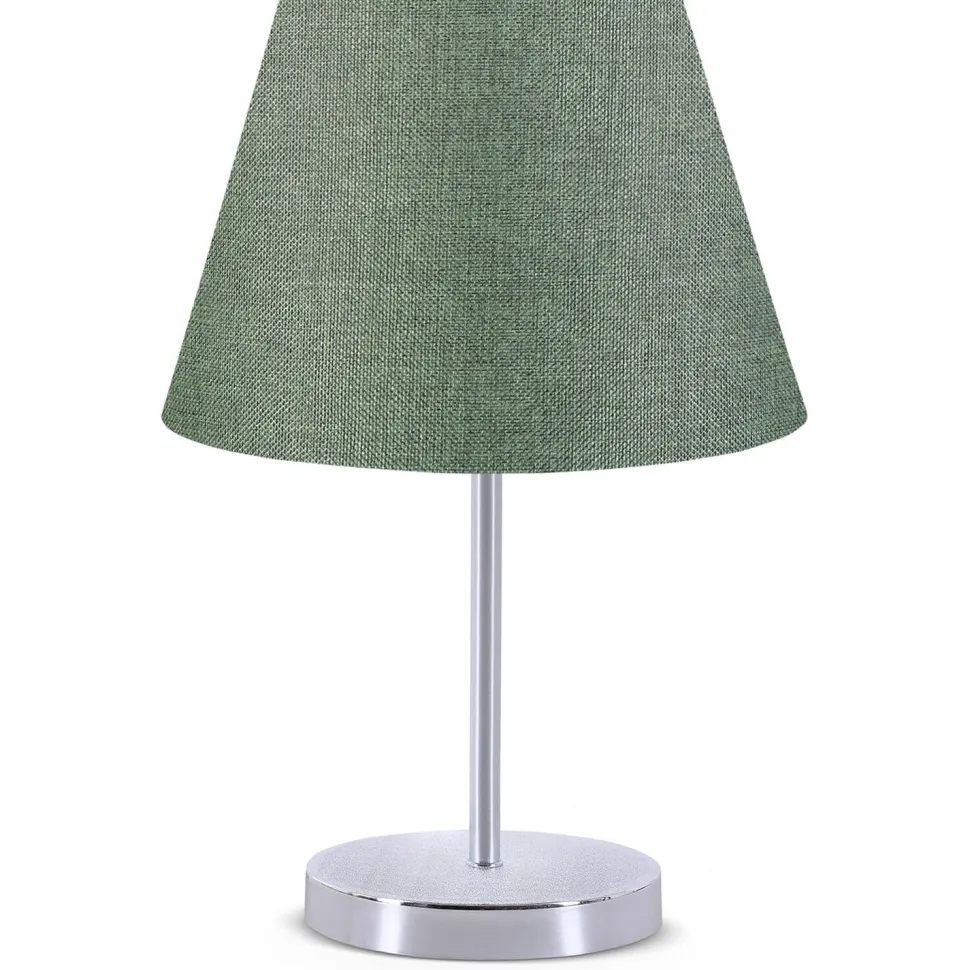 Lampe de table Accensa Métal Argent et Vert céladon