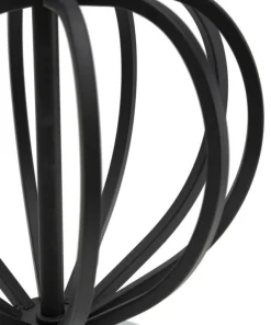 Lampe de table Darky Métal Noir abat-jour Tissu Noir décorations Métalliques Argentées
