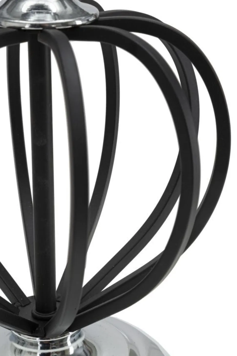 Lampe de table Darky Métal Noir abat-jour Tissu Noir décorations Métalliques Argentées