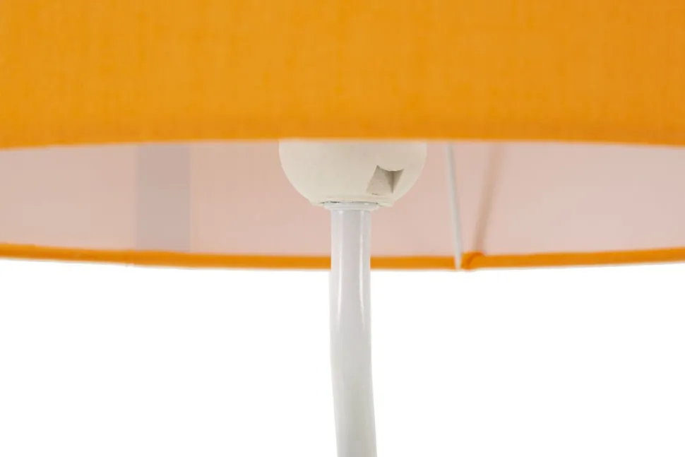 Lampe de table en M.D.F multicolore et abat-jour tissu Orange