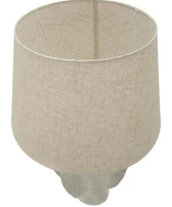 Lampe de table Ester Résine Ivoire Abat-jour Tissu Brut