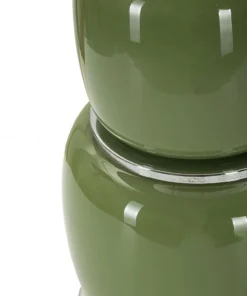 Lampe de table Eva Verre Vert abat-jour Velours Noir