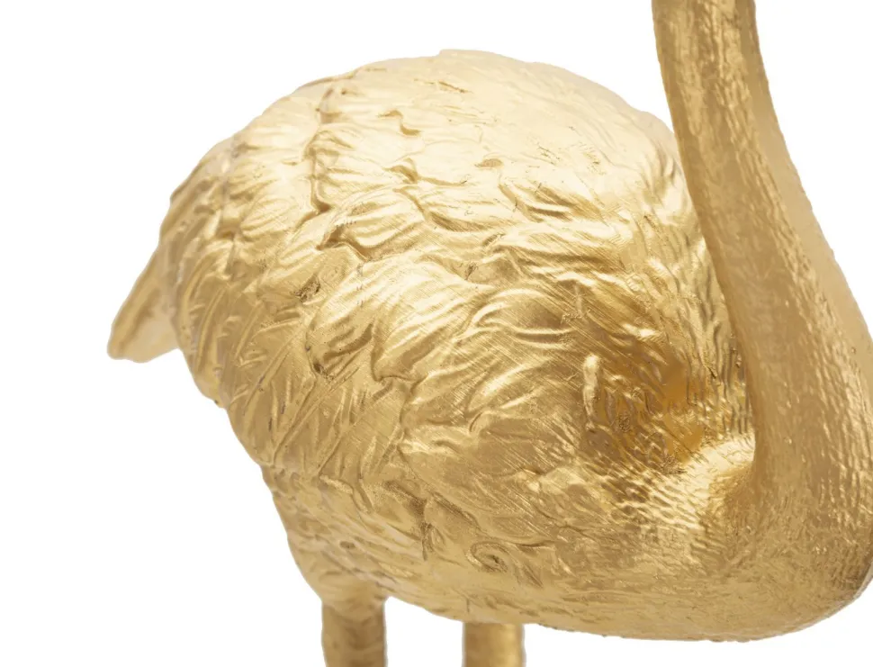 Lampe de table Flamant Rose résine dorée