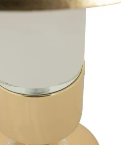 Lampe de table Gipsy Dorée et Blanche