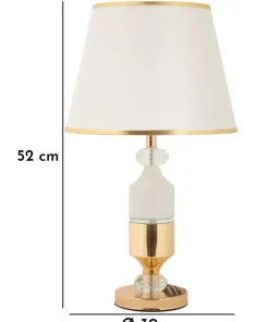 Lampe de table Gipsy Dorée et Blanche