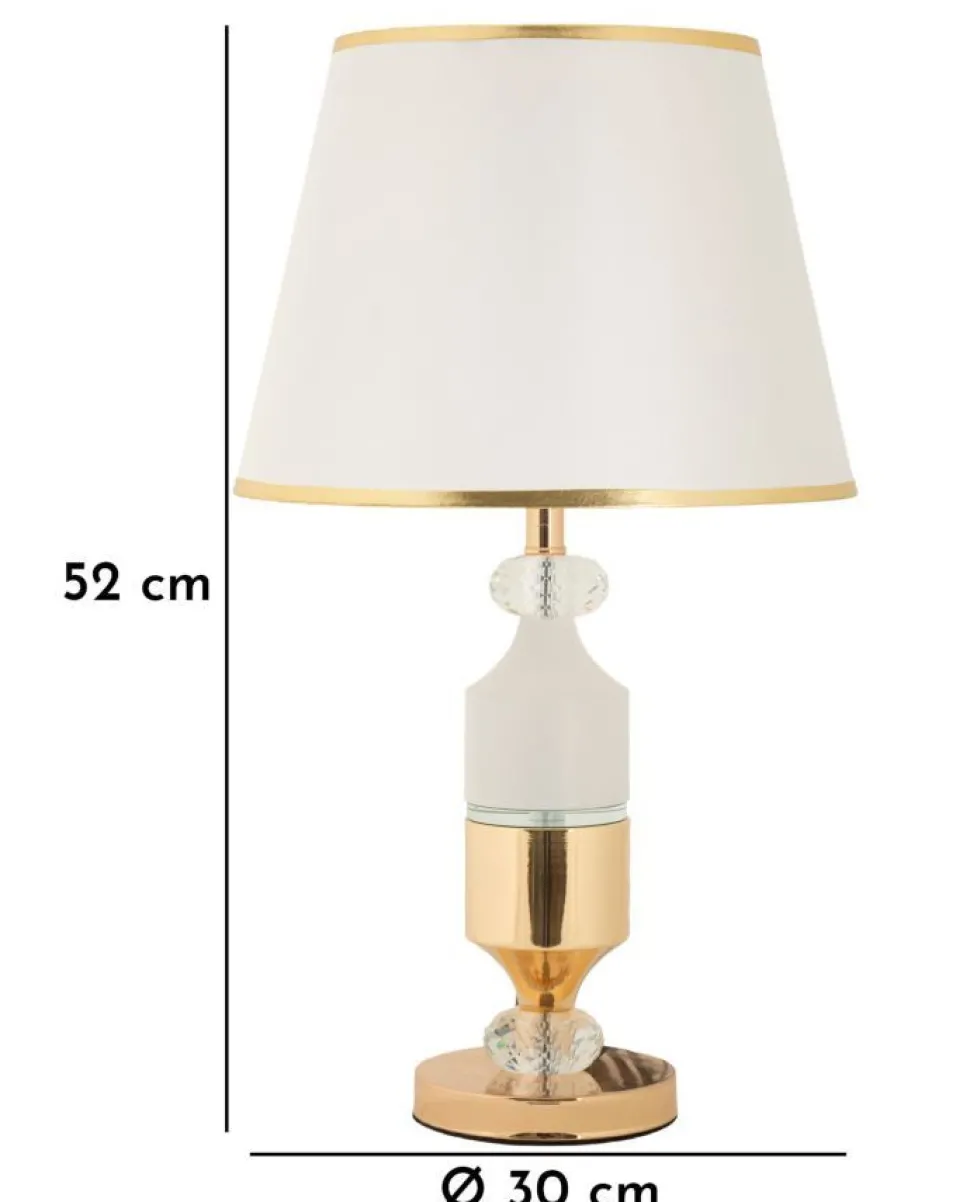 Lampe de table Gipsy Dorée et Blanche