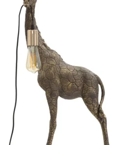 Lampe de table Girafe Résine Dorée