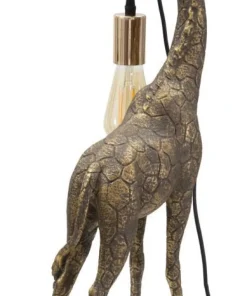 Lampe de table Girafe résine dorée