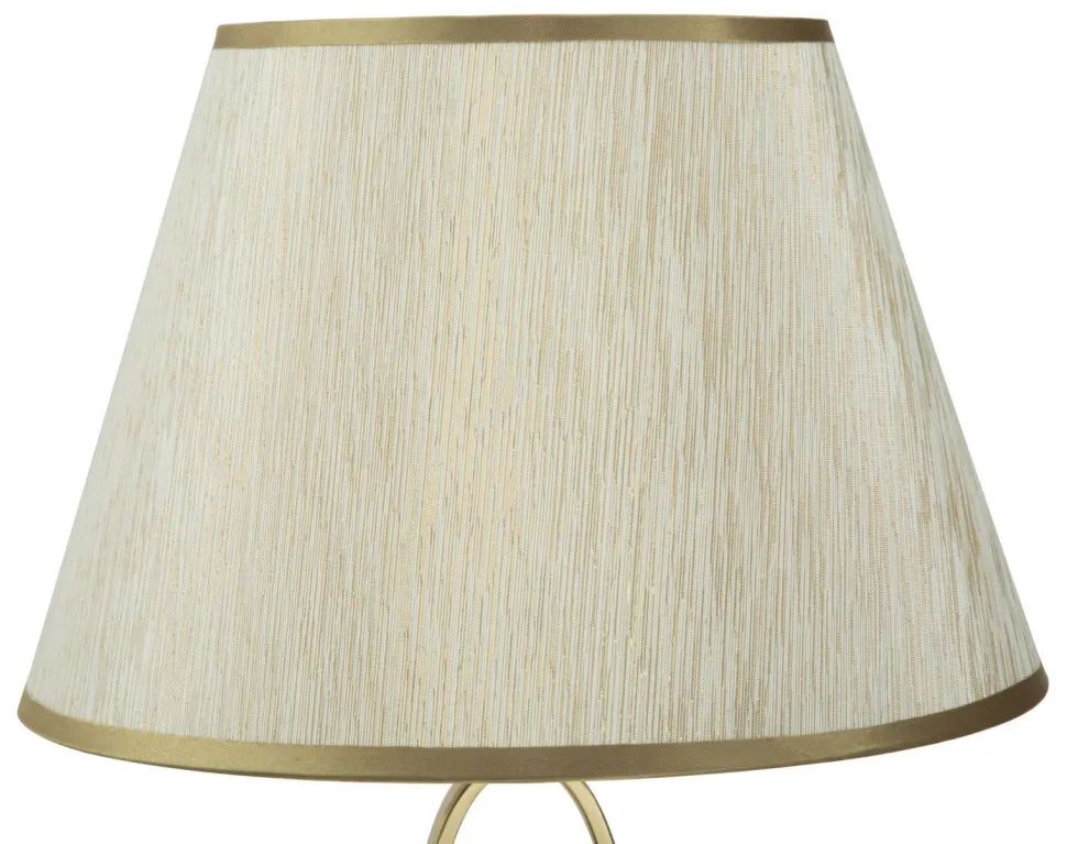 Lampe de table Glam Abat-jour Polyester Crème Piètement Fer Doré