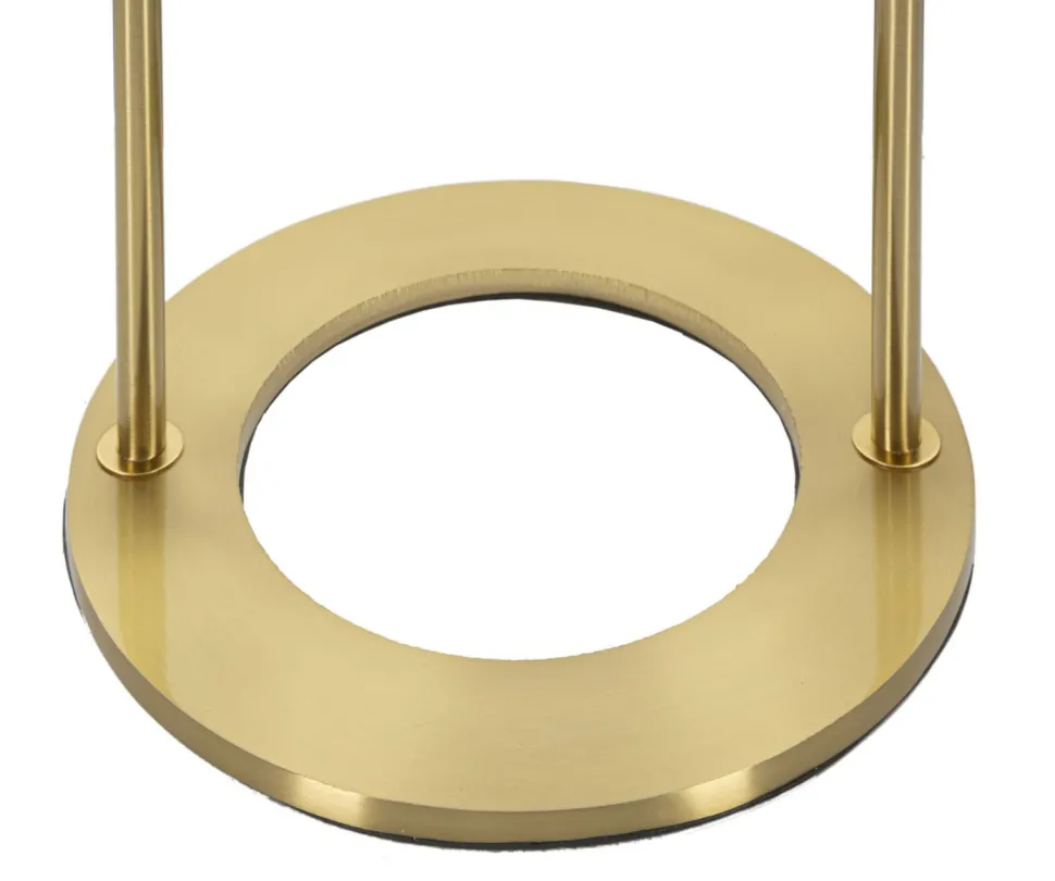 Lampe de table Glamy Métal Doré Abat-jour Verre Blanc