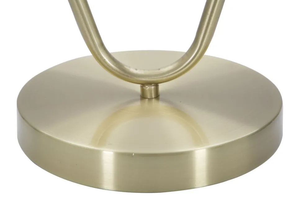 Lampe de table Glamy métal doré et verre blanc