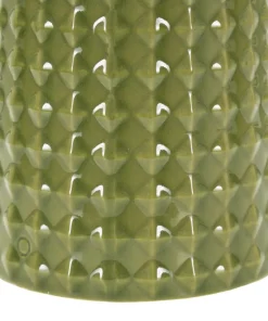 Lampe de table Gliss Céramique Vert Olive abat-jour clair