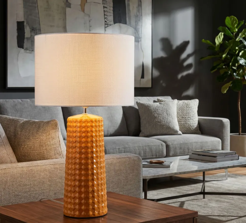 Lampe de table Gliss céramique Moutarde