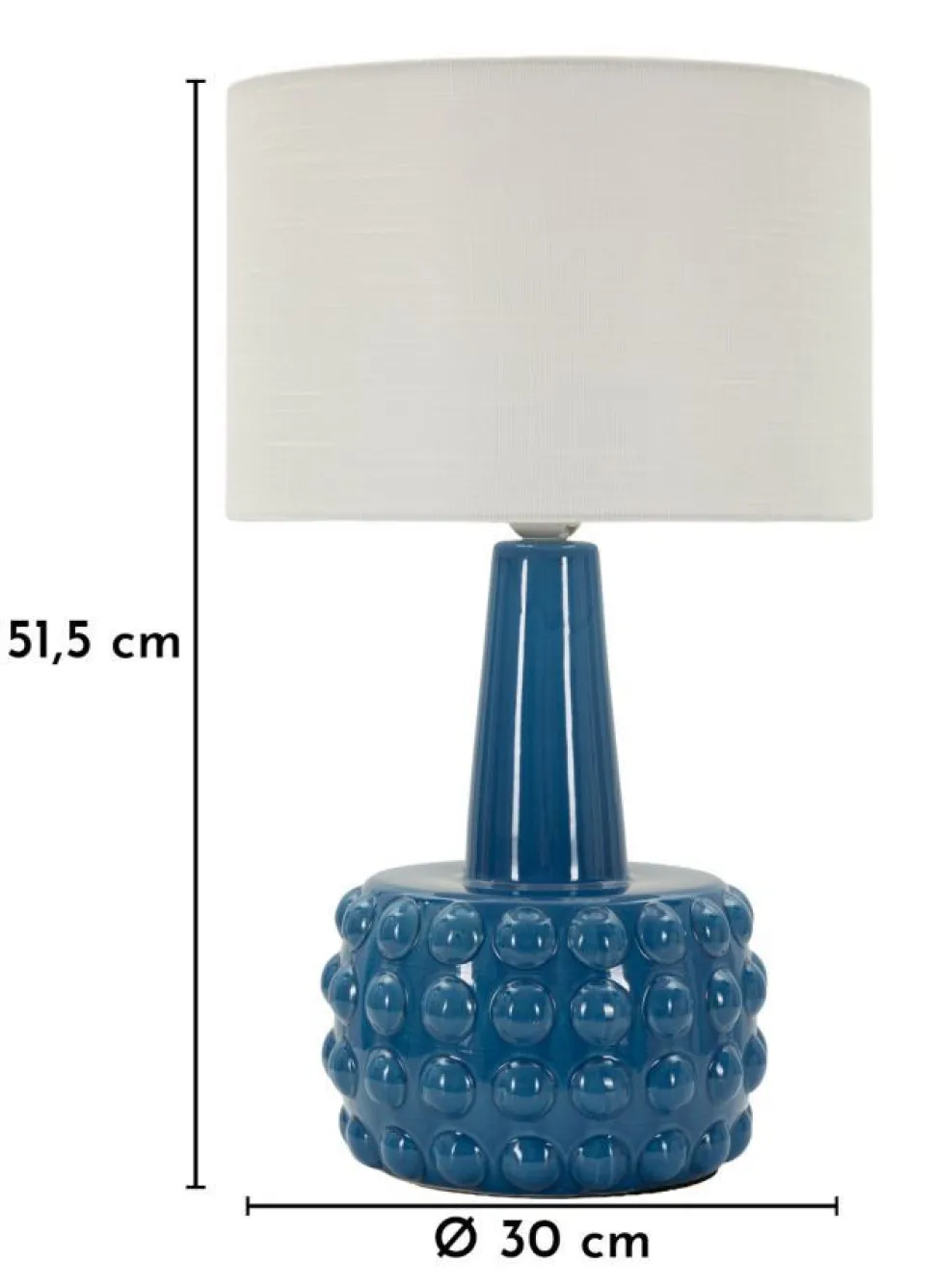 Lampe de table Gress Céramique Bleue