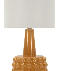 Lampe de table Gress Moutarde abat-jour Blanc