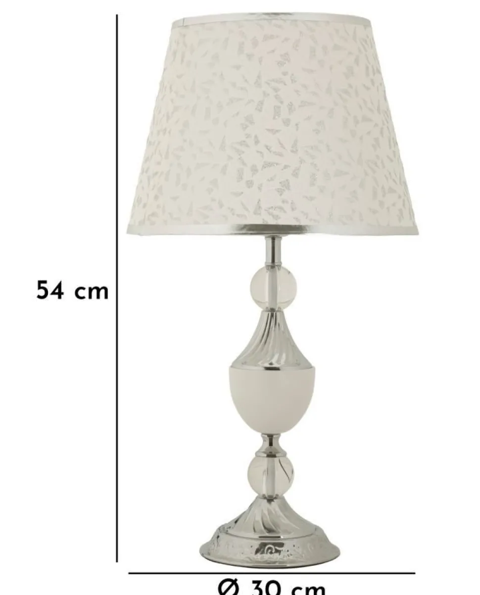 Lampe de table Kody finition brillante abat-jour brodé