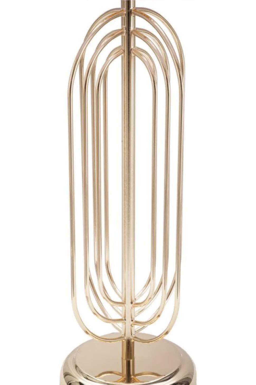 Lampe de table Krista Métal Doré abat-jour Tissu Rose